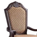 Chateau De Ville Chaises d'appoint 29" Tissu et Espresso - Acme Furniture: Fauteuil de salle à manger de luxe, pieds Queen Anne