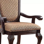 Chateau De Ville Chaises d'appoint 29" Tissu et Espresso - Acme Furniture: Fauteuil de salle à manger de luxe, pieds Queen Anne