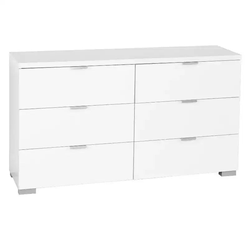 Buylateral Commode à six tiroirs Zuri Blanche