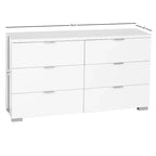 Buylateral Commode à six tiroirs Zuri Blanche