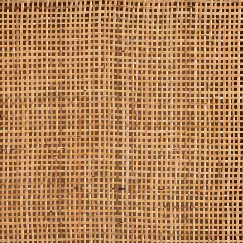 Table de chevet Adelia en rotin naturel et acajou avec 1 tiroir et une étagère - Baxton Studio