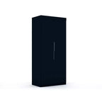 Mulberry 2.0 Sectional Wardrobe Closet Blue - Manhattan Comfort: MDF Composite, Metal Hardware, Includes Anti-Tip Kit