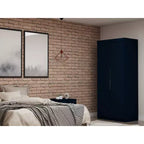 Penderie sectionnelle Mulberry 2.0 bleue - Manhattan Comfort : MDF composite, quincaillerie métallique, kit anti-basculement inclus
