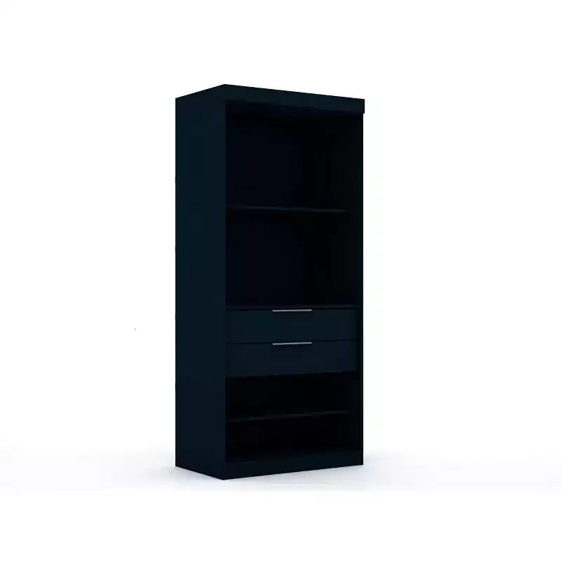 Penderie sectionnelle Mulberry 2.0 bleue - Manhattan Comfort : MDF composite, quincaillerie métallique, kit anti-basculement inclus
