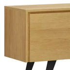 Meuble TV Mitchell pour téléviseurs jusqu'à 70" Chêne - WyndenHall : Bois massif, pieds en métal, crédence multimédia