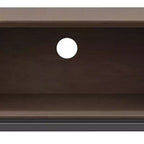 Meuble TV bas WyndenHall Devlin 72" pour téléviseurs jusqu'à 80" Noyer brun : Meuble console multimédia moderne avec rangement