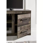 Meuble TV Derekson 60 po Signature Design by Ashley pour téléviseurs jusqu'à 65 po noir/gris/beige