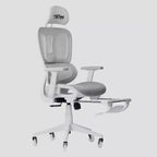 Chaise de jeu Airflex2 Mesh avec repose-pieds blanc - Techni Sport : Inclinaison synchronisée, capacité de 125 kg, design ergonomique