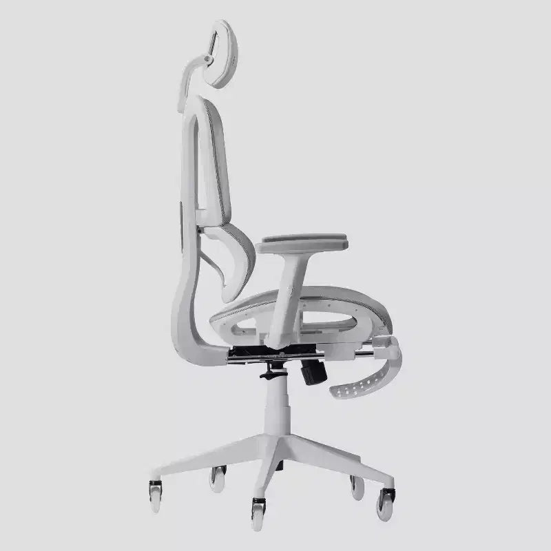 Chaise de jeu Airflex2 Mesh avec repose-pieds blanc - Techni Sport : Inclinaison synchronisée, capacité de 125 kg, design ergonomique