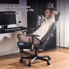 Chaise de gaming GTRACING avec haut-parleurs Bluetooth Fauteuil de bureau à dossier haut en PU noir