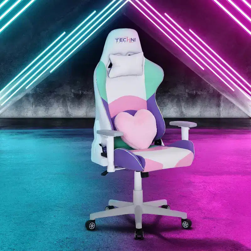 Fauteuil de gaming de bureau Kawaii - Techni Sport