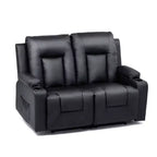Bonded PU Leather Recliner Loveseat - COMHOMA
