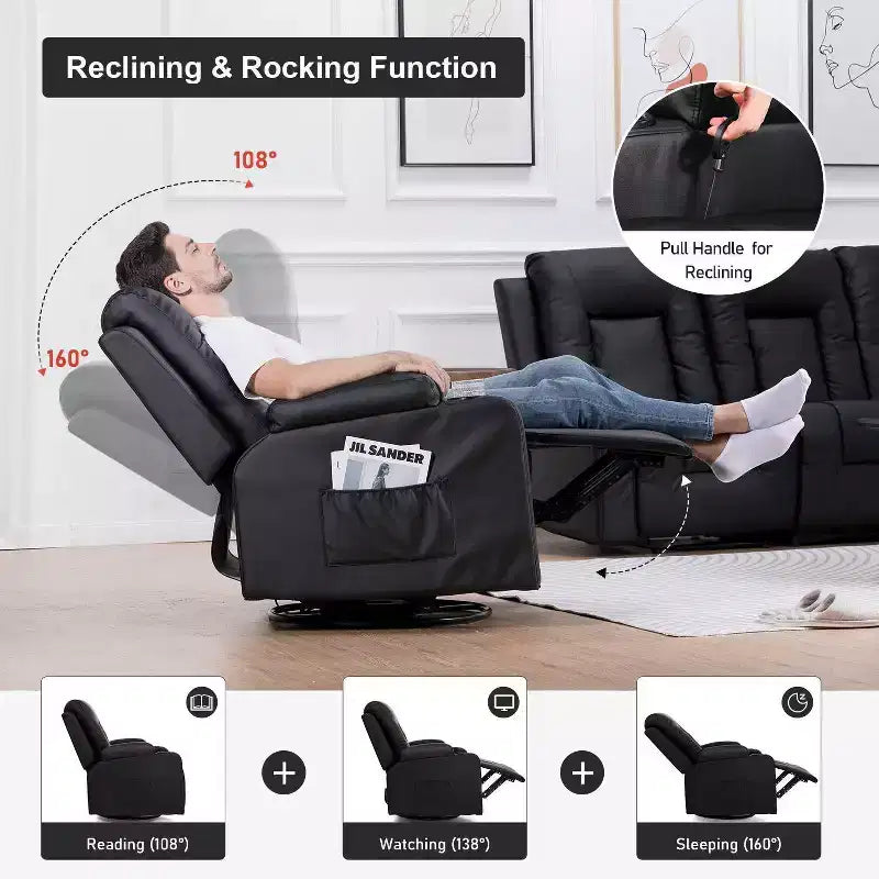 Causeuse inclinable en cuir PU collé - COMHOMA
