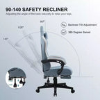 Chaise de gaming GTPLAYER en tissu avec accoudoirs synchronisés, chaise de bureau, bleu clair