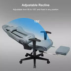Chaise de jeu GTRACING avec repose-pieds, chaise de bureau ergonomique inclinable avec soutien lombaire, bleue
