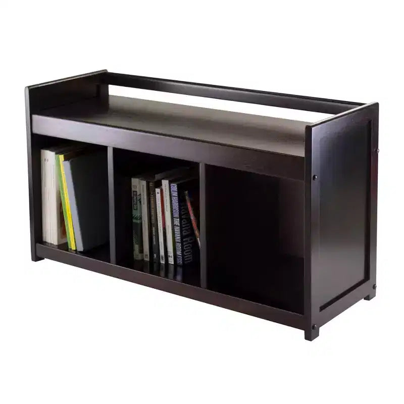 Banc de rangement d'entrée Winsome 4 pièces Addison avec paniers pliants en tissu expresso/beige : Organisateur d'entrée, Sièges de hall