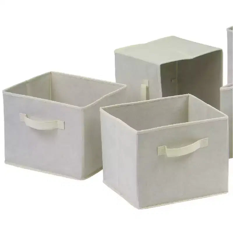 Banc de rangement d'entrée Winsome 4 pièces Addison avec paniers pliants en tissu expresso/beige : Organisateur d'entrée, Sièges de hall
