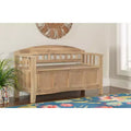 Linon 52" Aria Traditional Washed Split Seat Solid Wood Storage Bench Brown: Entryway Furniture with Back