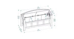 Banc de rangement en bois massif Linon Aria de 132 cm avec dossier et siège fendu, finition marron : Meuble d'entrée