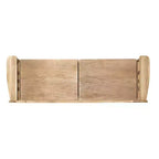 Banc de rangement en bois massif Linon Aria de 132 cm avec dossier et siège fendu, finition marron : Meuble d'entrée