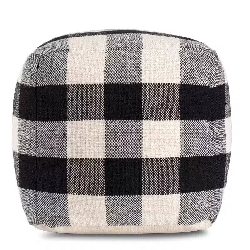Pouf Dames chinoises Noir/Blanc - Anji Mountain : Fait main, équitable, Ottoman Mid-Century Moderne