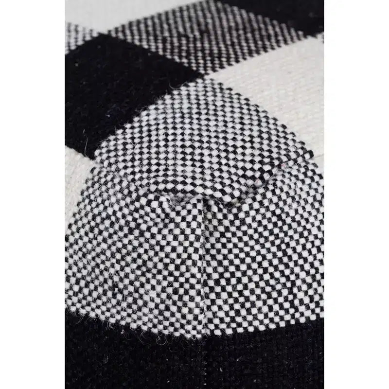 Pouf Dames chinoises Noir/Blanc - Anji Mountain : Fait main, équitable, Ottoman Mid-Century Moderne