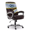 Serta Executive Big&Tall Office Chair: Puresoft Faux Leather, Roasted Chestnut, 350 lbs Capacity
