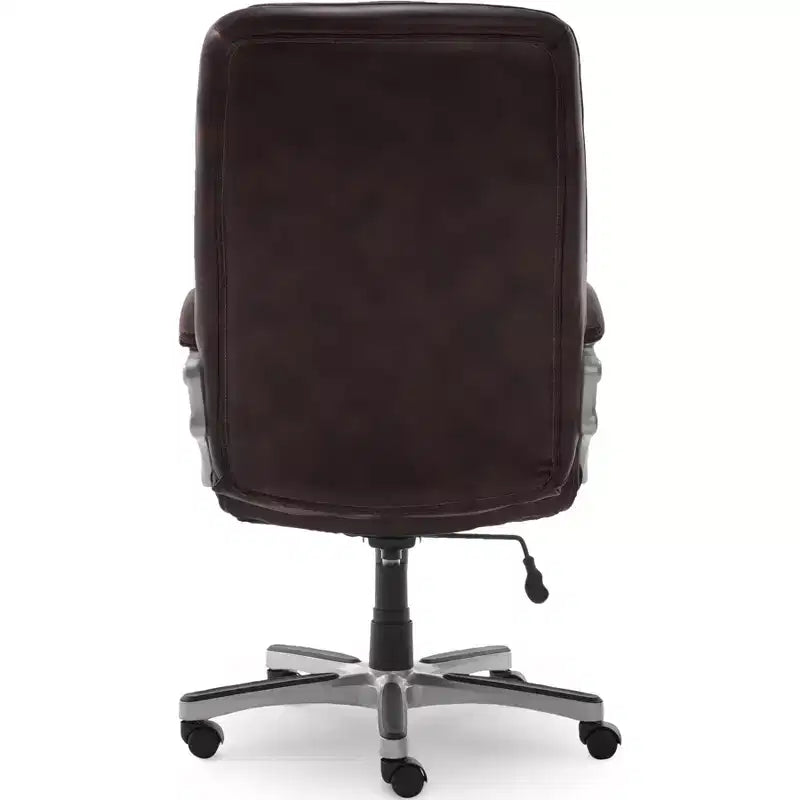 Chaise de bureau Serta Executive Big&Tall : Faux cuir Puresoft, Châtaigne rôtie, Capacité de 158 kg