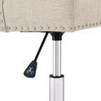 Chaise de bureau pivotante en tissu rembourrée Regent Beige - Modway : Sans accoudoirs, Hauteur réglable, Dossier rembourré