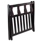 Porte-bagages Reese avec étagère marron foncé expresso - Winsome : Bois robuste, aucun assemblage requis, essentiel pour chambre d'amis