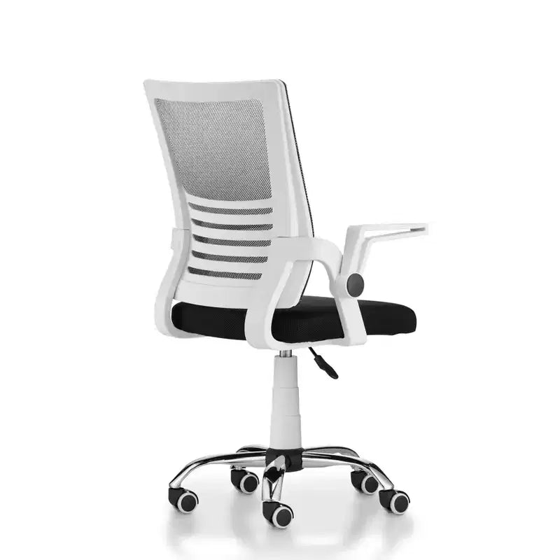 Chaise de bureau en maille rembourrée Erwin blanche - miBasics