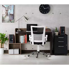 Chaise de bureau en maille rembourrée Erwin blanche - miBasics