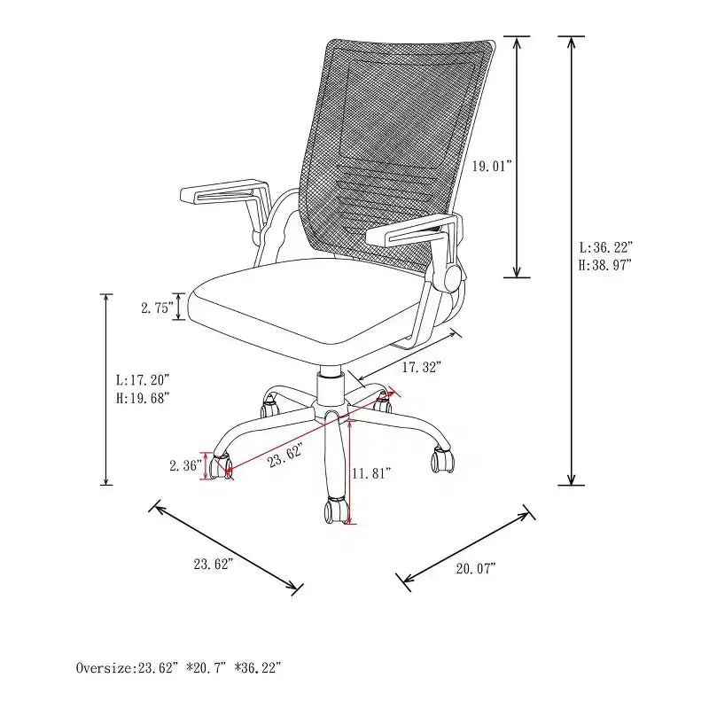Chaise de bureau en maille rembourrée Erwin blanche - miBasics