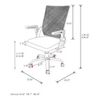 Chaise de bureau en maille rembourrée Erwin blanche - miBasics