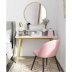 Bureau Alton Blanc - Adore Decor : Milieu de siècle moderne, Rangement ouvert, Pieds en hévéa