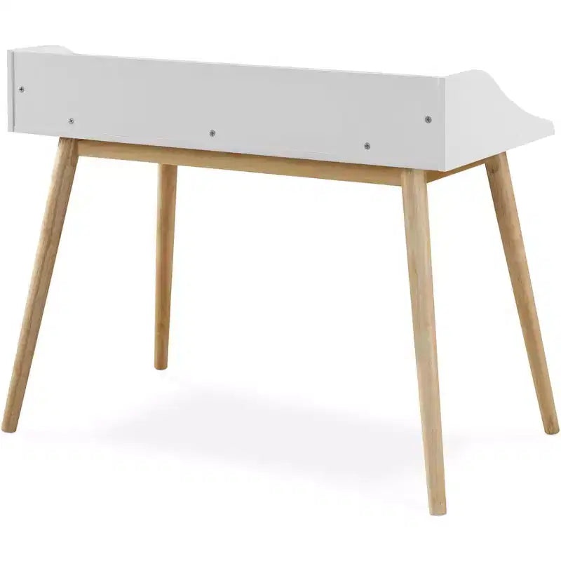 Bureau Alton Blanc - Adore Decor : Milieu de siècle moderne, Rangement ouvert, Pieds en hévéa