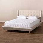 Lit plateforme King Naya beige - Baxton Studio