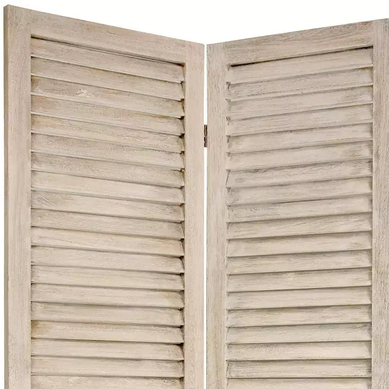 Paravent Vénitien Classique à 3 Panneaux Grand Modèle 1,68 m Blanc - Meubles Orientaux : Bois Dur, Aucun Assemblage Requis