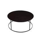 Robertson Round Metal Coffee Table Dark Brown Finish - Boraam