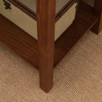 Table de chevet marron - Leick Home : Bois massif, style Mission, 71 cm de hauteur, avec tiroir, 14 kg