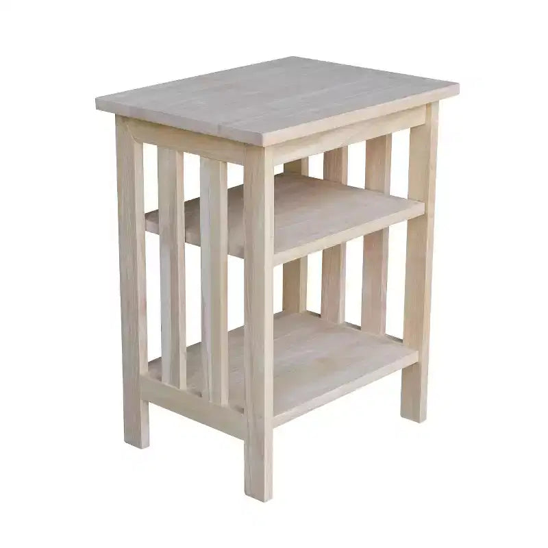 Meuble d'imprimante inachevé International Concepts Mission : Meuble de bureau en bois dur, chariot de 61 cm de haut