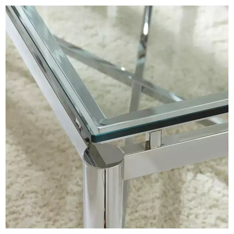 Table basse Nova chrome et verre - Steve Silver