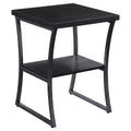 X Calibur End Table Espresso/Slate Gray - Breighton Home: Durable Frame, Bottom Shelf, Modern Design