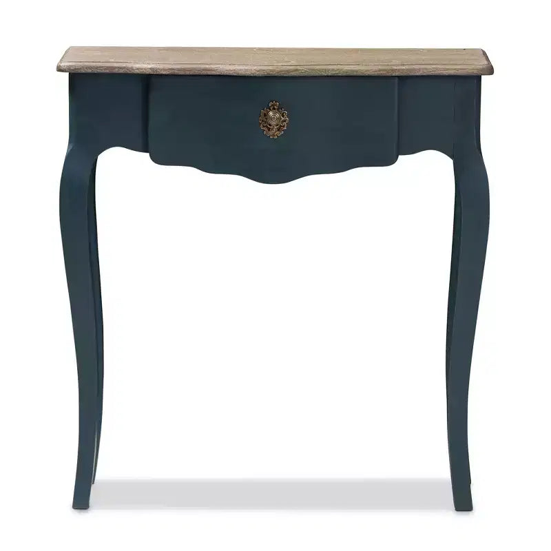 Table console Mazarine Classic and Provincial Spruce Finished Bleue - Baxton Studio : Design mince et élégant, idéal pour les petits espaces