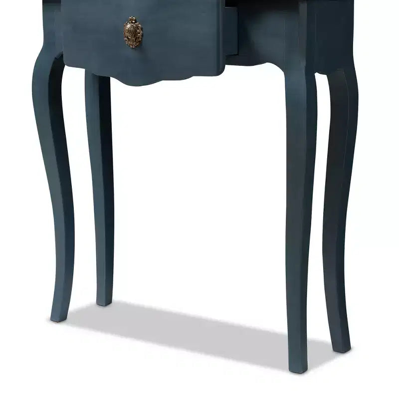 Table console Mazarine Classic and Provincial Spruce Finished Bleue - Baxton Studio : Design mince et élégant, idéal pour les petits espaces