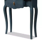 Table console Mazarine Classic and Provincial Spruce Finished Bleue - Baxton Studio : Design mince et élégant, idéal pour les petits espaces