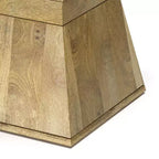 WyndenHall Gladstone Table d'appoint naturelle : Table d'appoint moderne en bois de manguier, résistante aux rayures, capacité de 22,7 kg