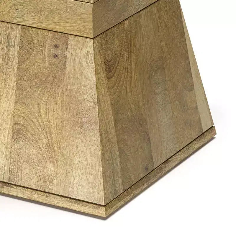 WyndenHall Gladstone Table d'appoint naturelle : Table d'appoint moderne en bois de manguier, résistante aux rayures, capacité de 22,7 kg