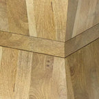 WyndenHall Gladstone Table d'appoint naturelle : Table d'appoint moderne en bois de manguier, résistante aux rayures, capacité de 22,7 kg