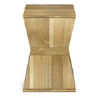 WyndenHall Gladstone Table d'appoint naturelle : Table d'appoint moderne en bois de manguier, résistante aux rayures, capacité de 22,7 kg